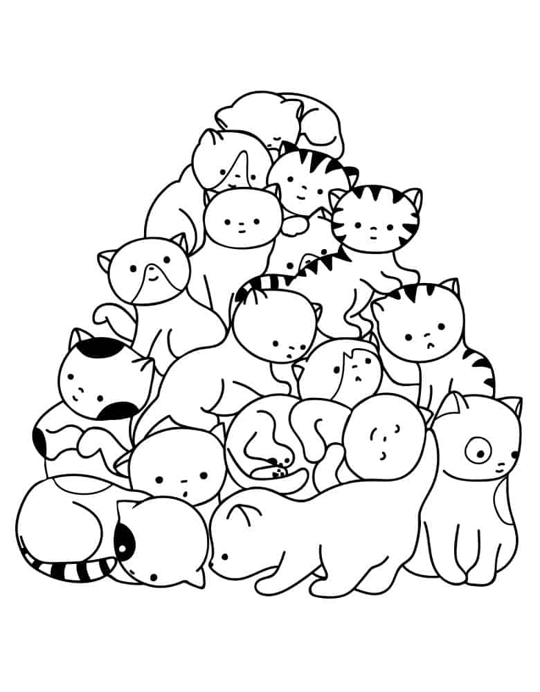 Warnai kartun anak kucing