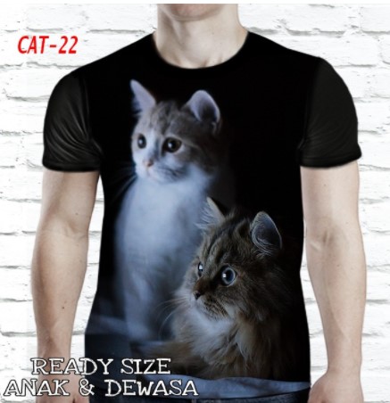 Kaos kucing 3D