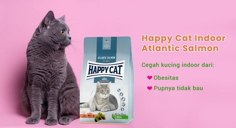 makanan kucing happy cat indoor atlantic salmon