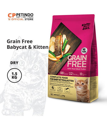 makanan kucing kitchen flavor dry kitten