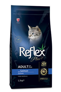 makanan kucing reflex plus adult salmon